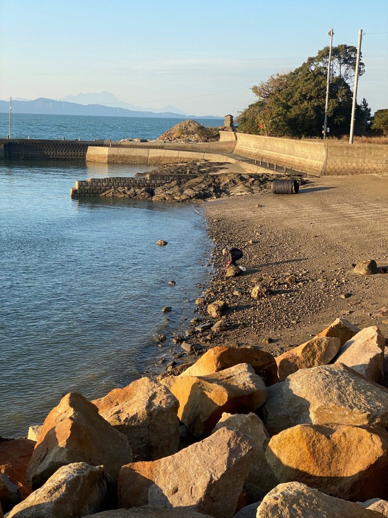 釣り人　芦北町上田浦小島地区